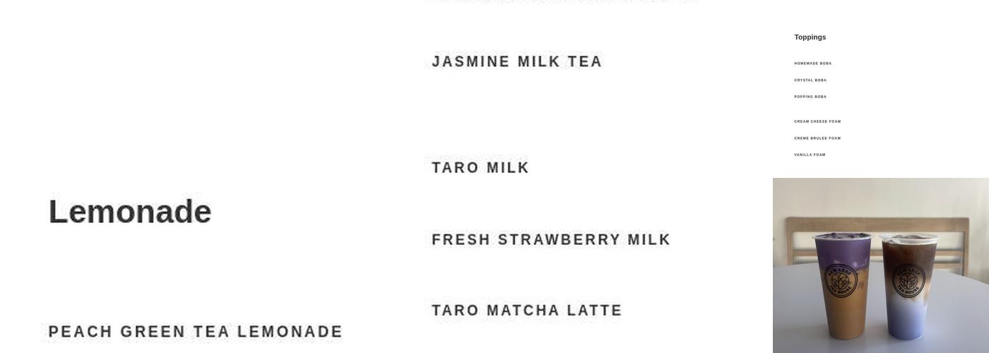 New Leaf Tea House Menu