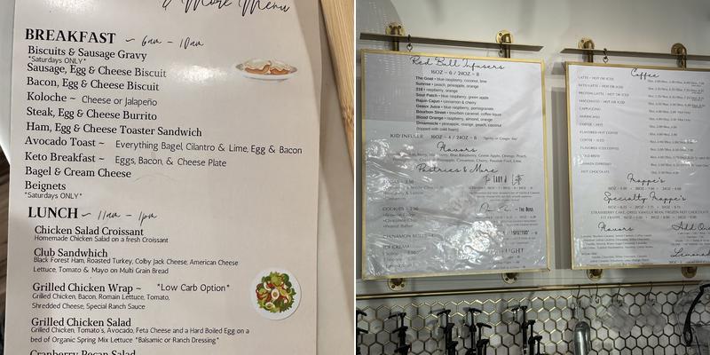 Caffeinated Brew &Fizz Menu