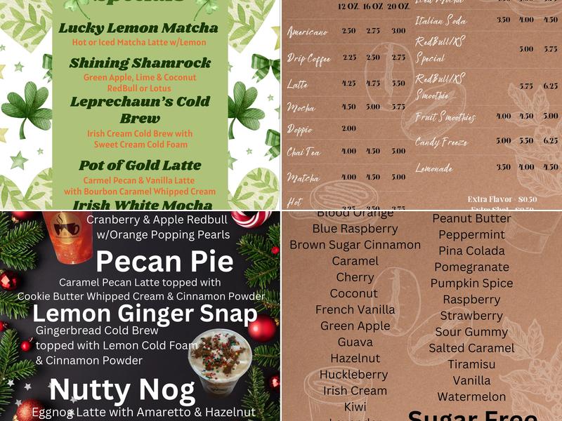 Tiny House Coffee Menu