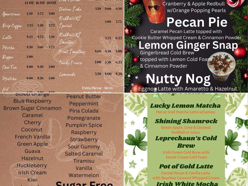 Tiny House Coffee Menu