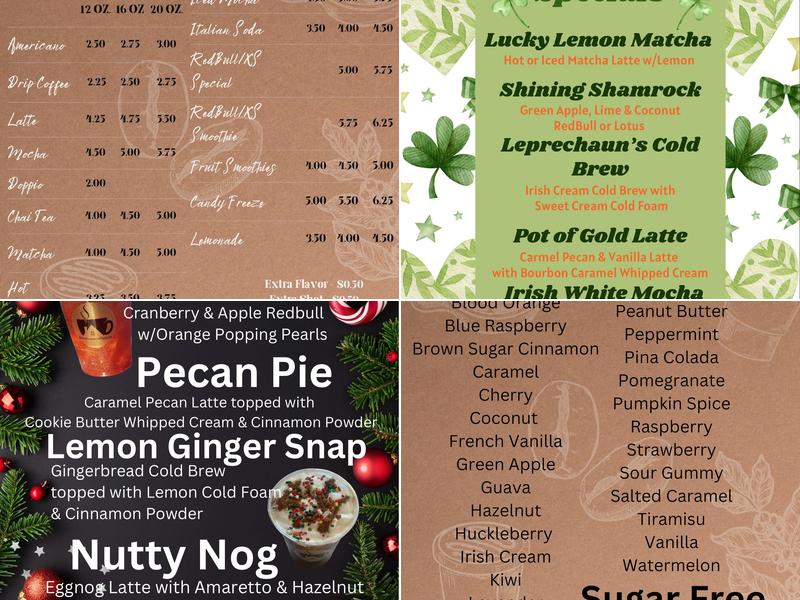 Tiny House Coffee Menu