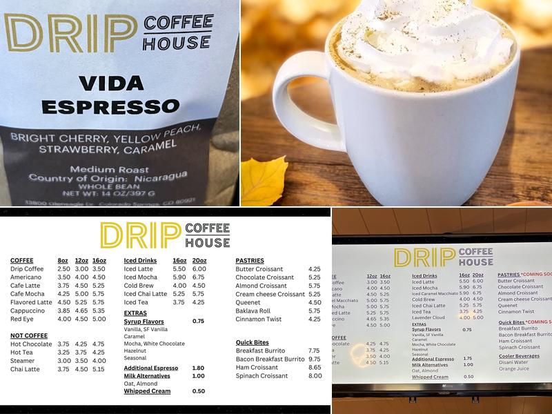 Drip Coffee House Menu