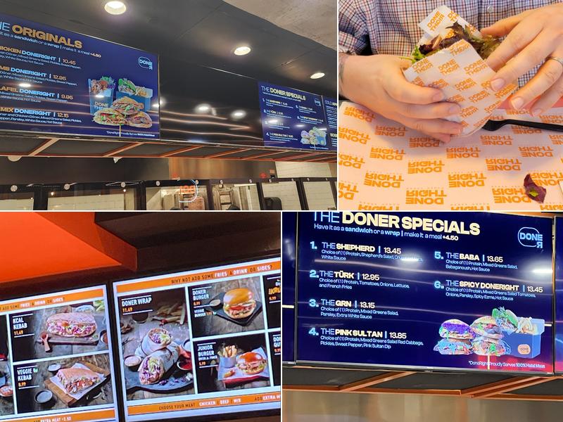 DoneRight Doner Kebab Menu
