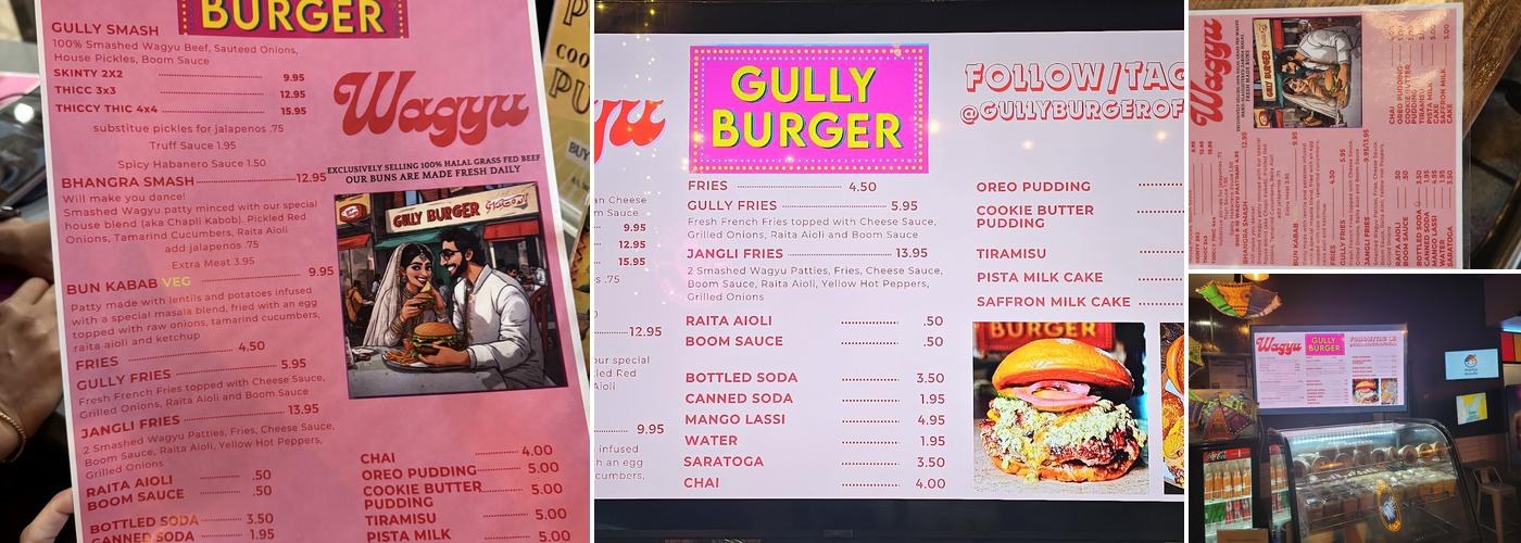 Gully Burger Menu