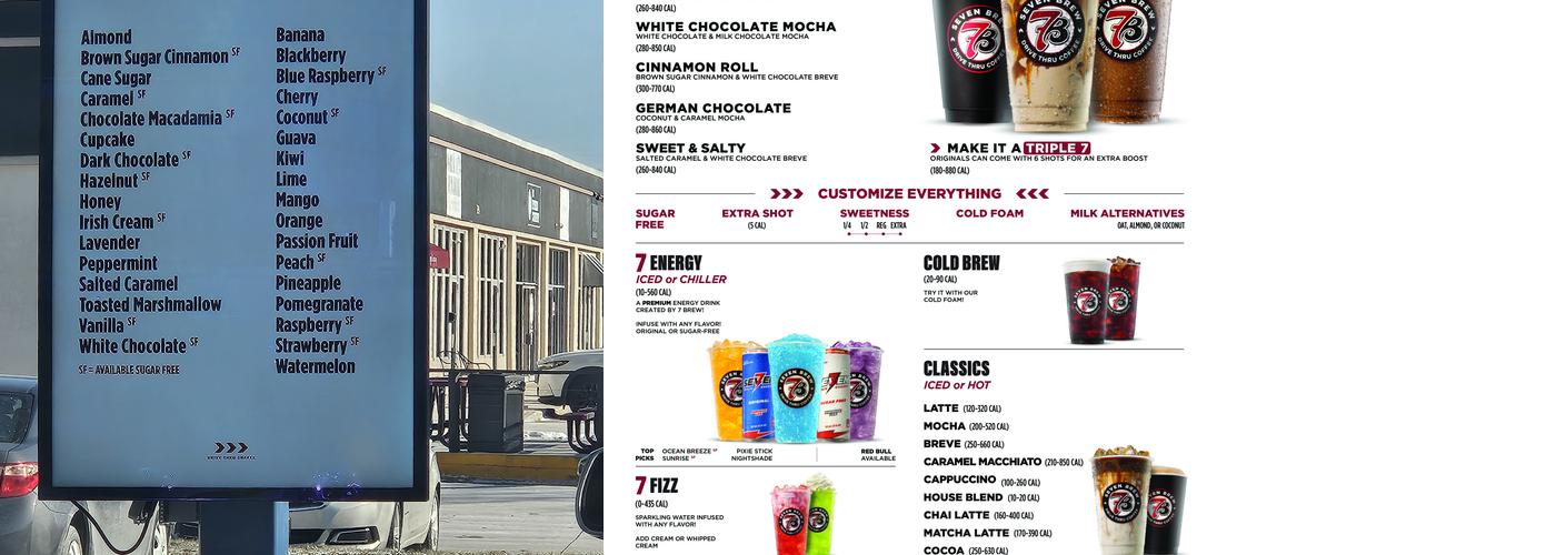7 Brew Coffee Menu