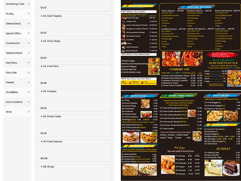 231 seafood house Menu