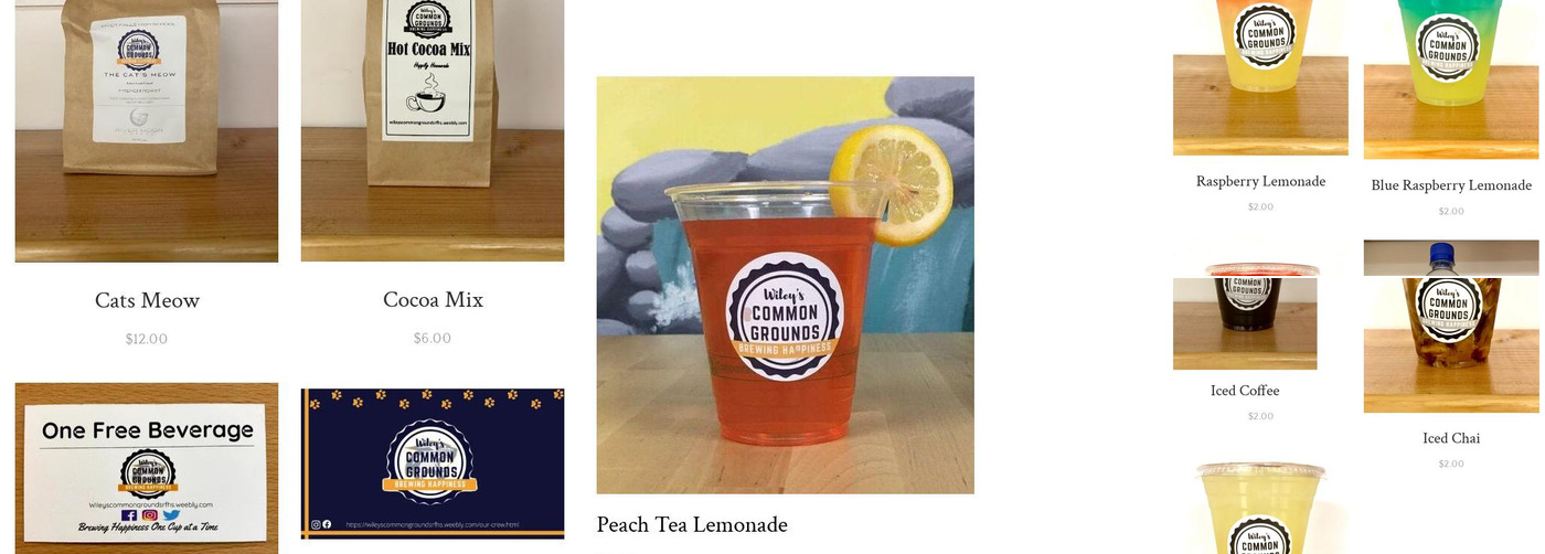 Wiley's Common Grounds Menu