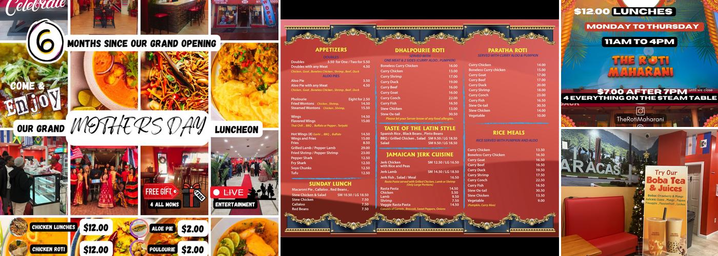 The Roti Maharani Menu