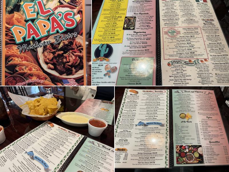 El Papa's Mexican Kitchen Menu