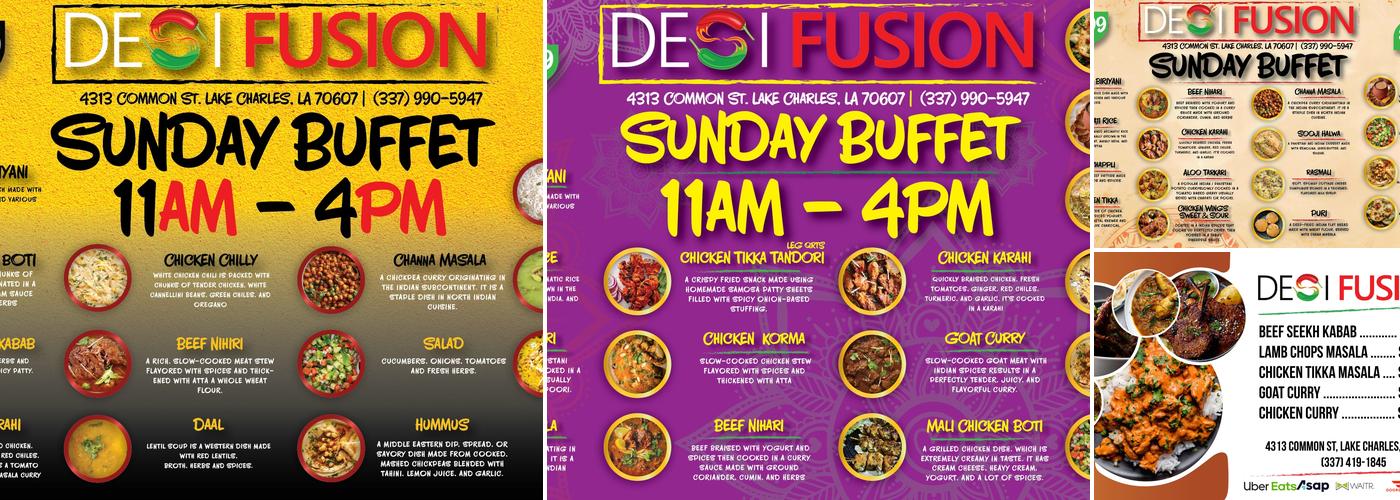 Desi Fusion Menu