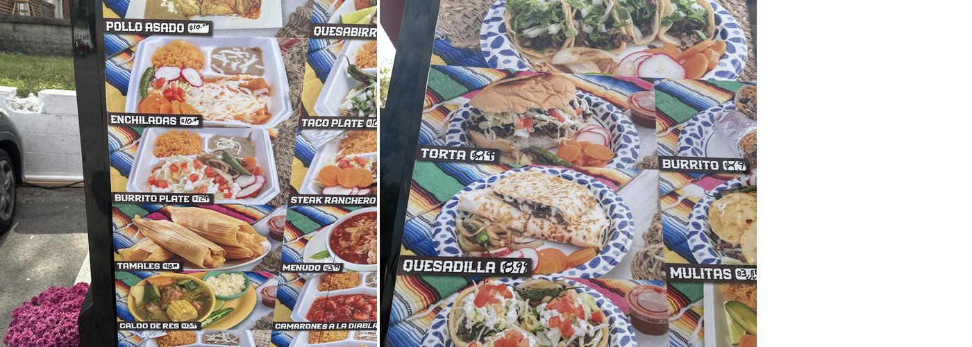 Taqueria mil amores Menu