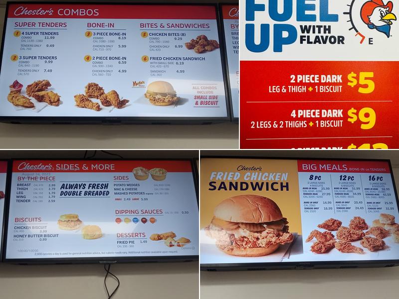 Chester's Chicken Menu
