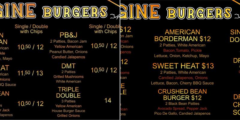 Imagine Burgers Express Menu