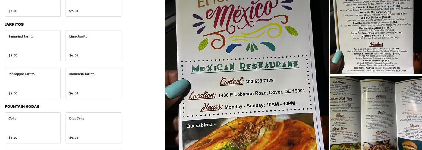 EL FOLKLORE DE MEXICO Menu