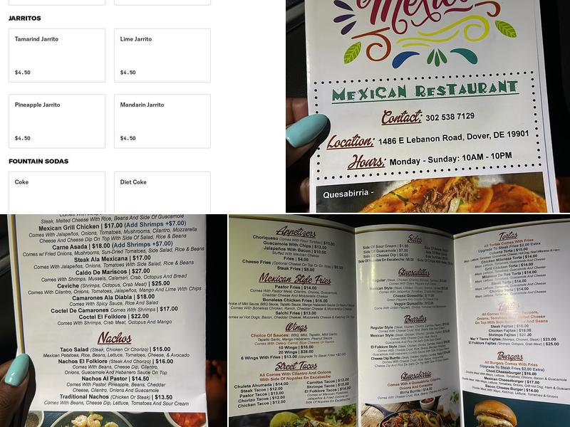 EL FOLKLORE DE MEXICO Menu