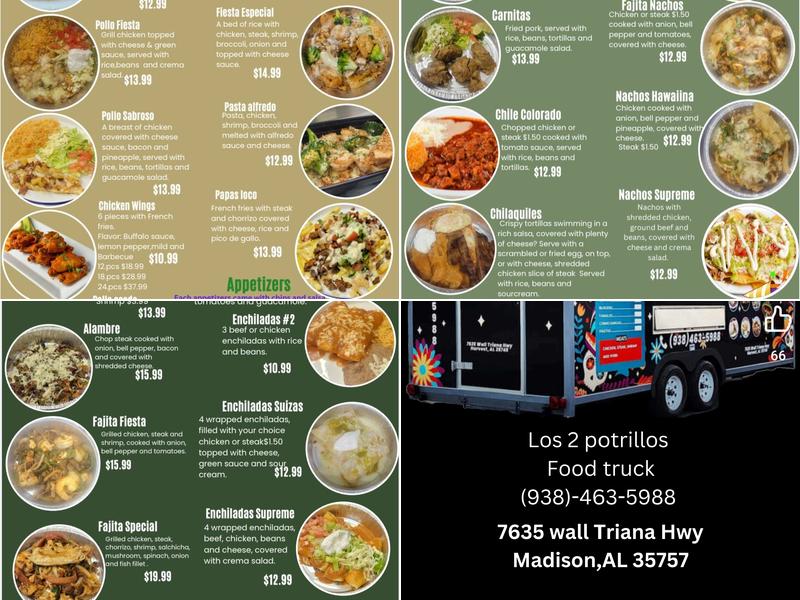 Los 2 potrillos Menu