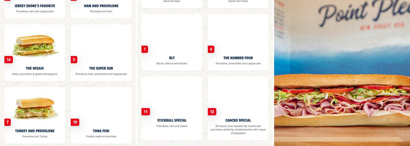 Jersey Mike's Subs Menu
