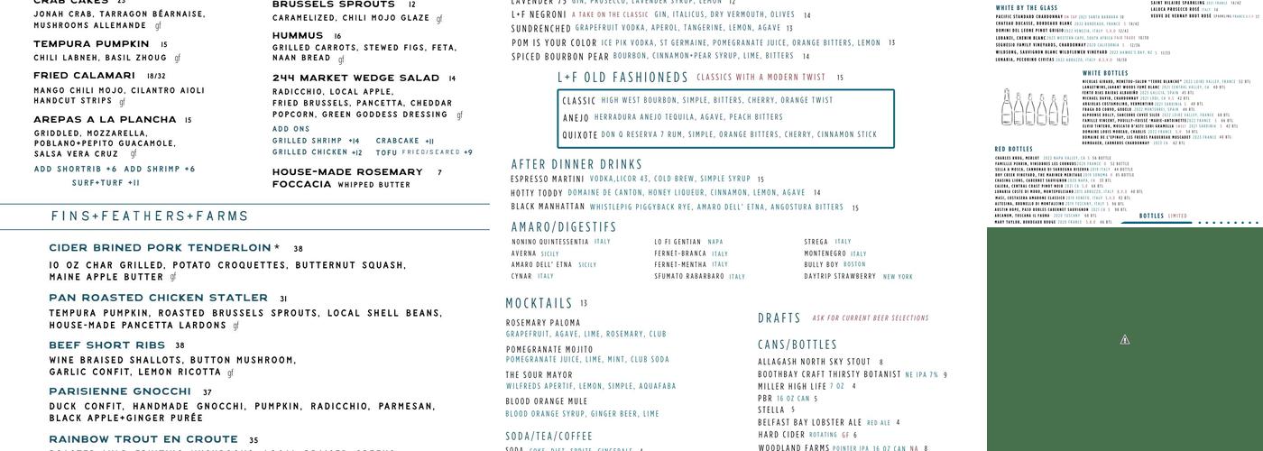 Linden + Front Menu