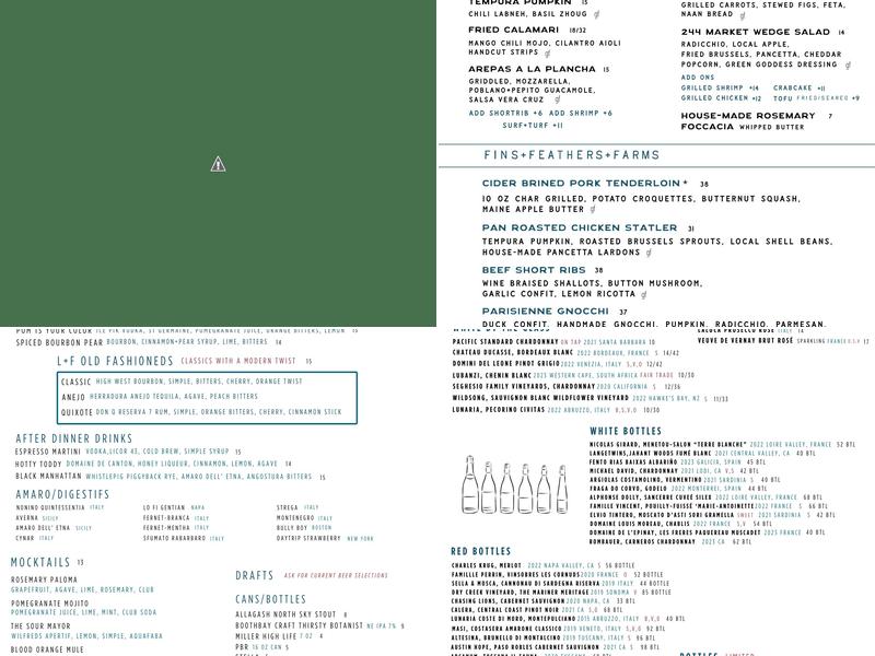 Linden + Front Menu