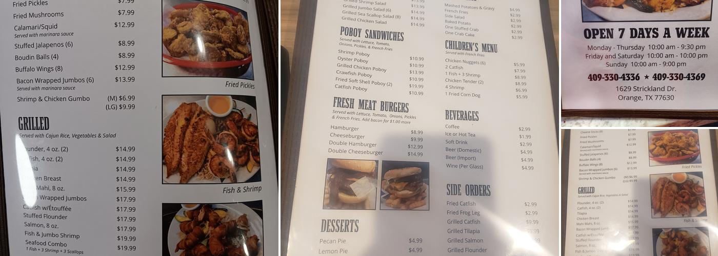 Rick's Grill and Steak Menu