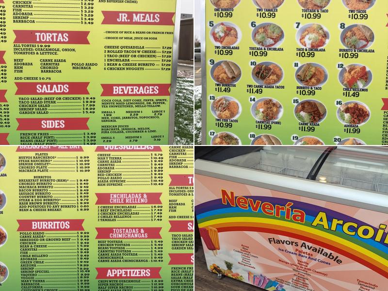 Lina’s Mexican Restaurant Menu