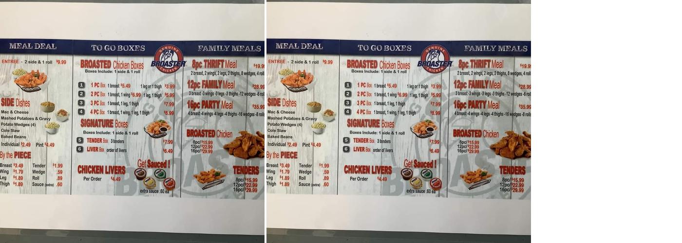 Suzy Q's Menu
