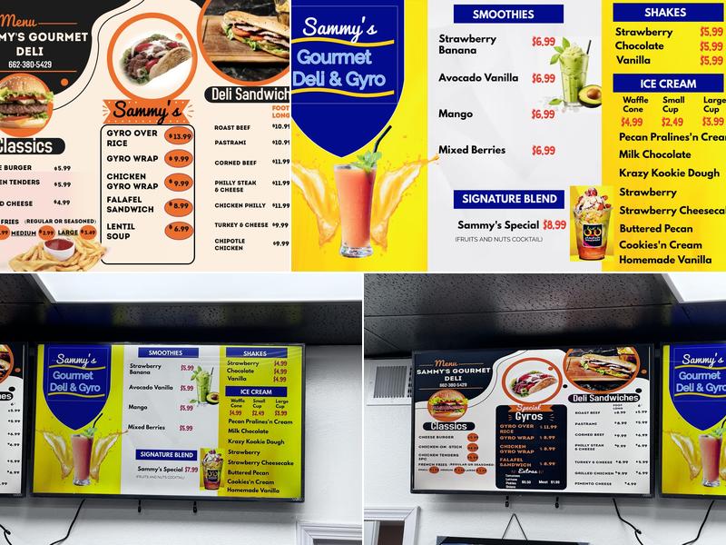 Sammy's Gourmet Deli & Gyro Menu