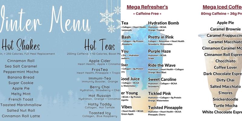 Mustang Nutrition Menu