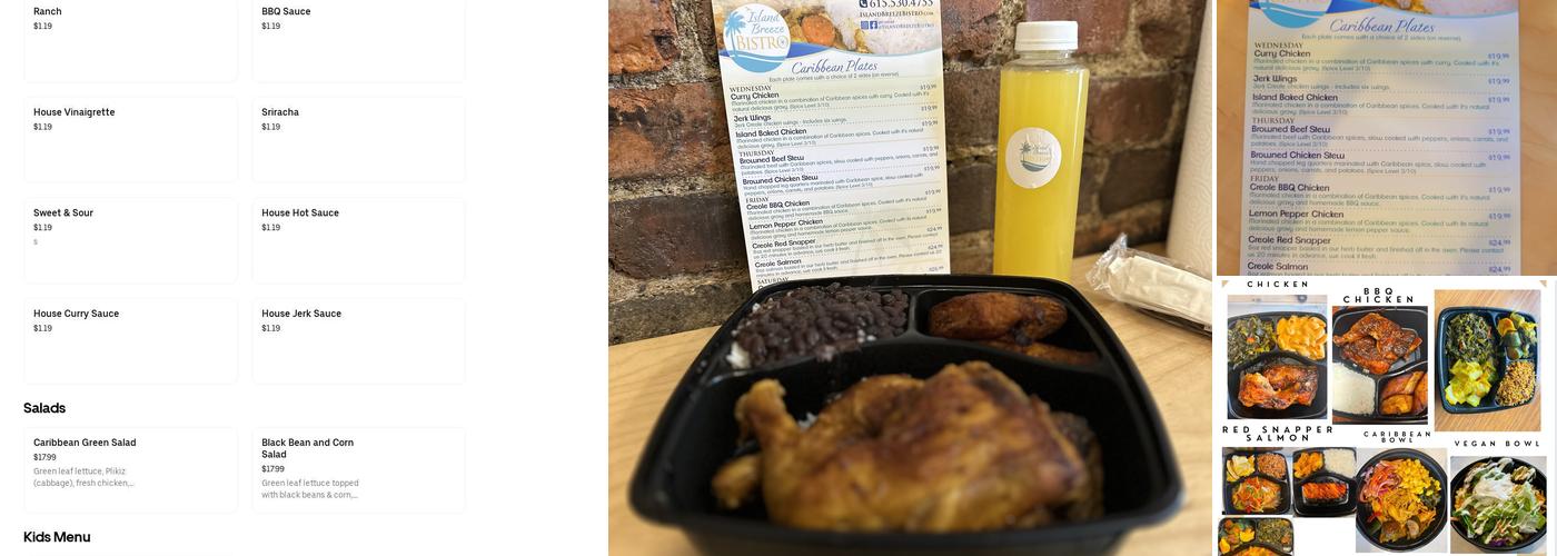 Island Breeze Bistro Menu