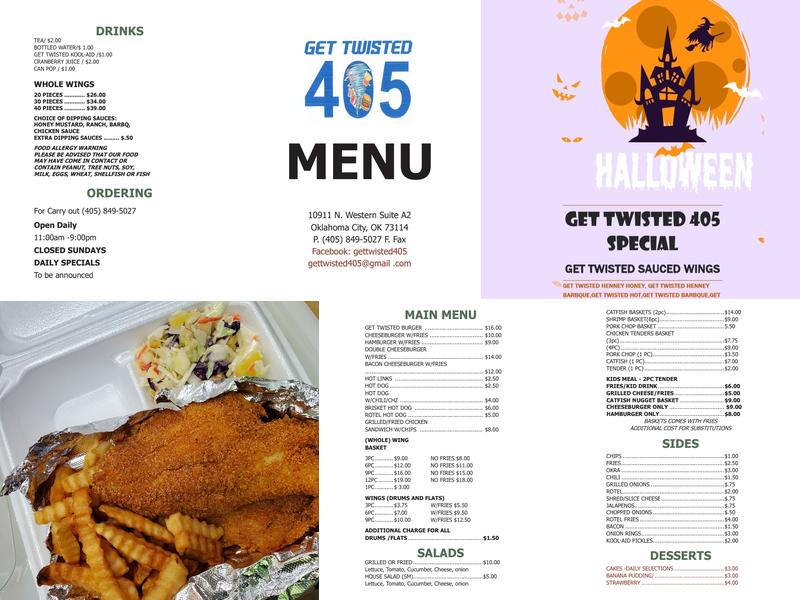 Get Twisted 405 Menu