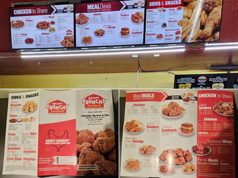 Krispy Krunchy Chicken Menu