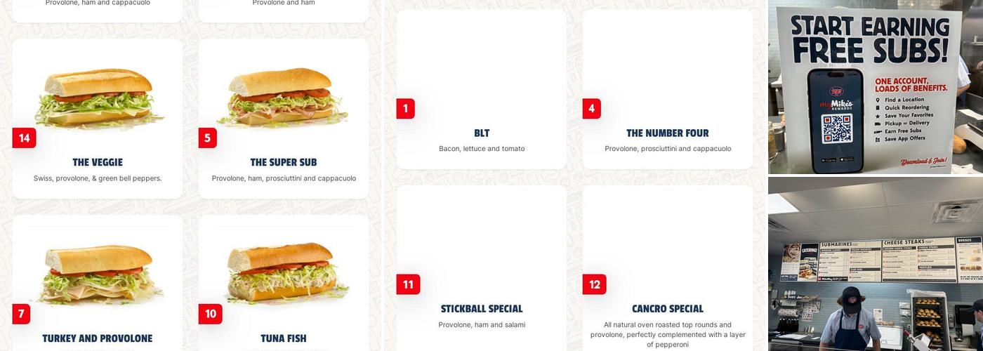 Jersey Mike's Subs Menu