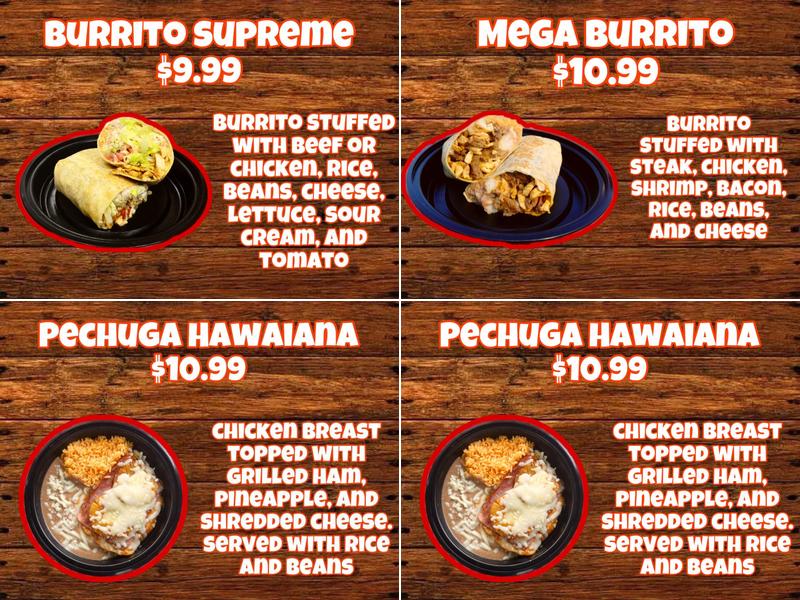 Cabrito's Express Menu