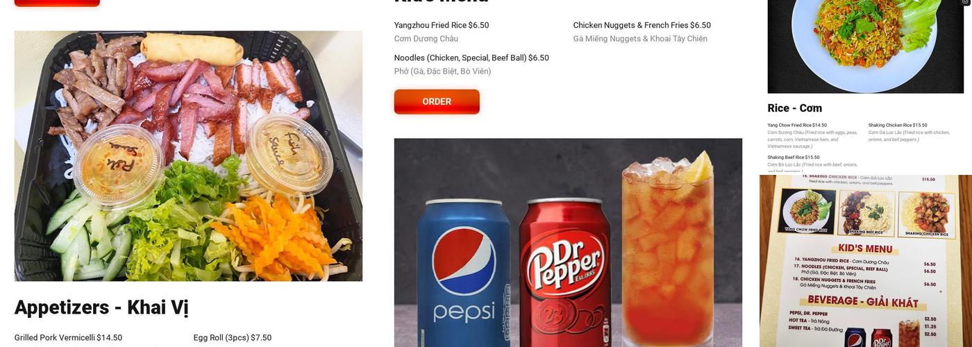 Pho VN Menu
