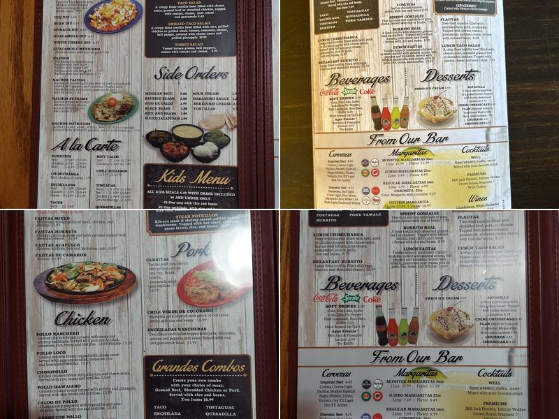 Los Potrillos Menu