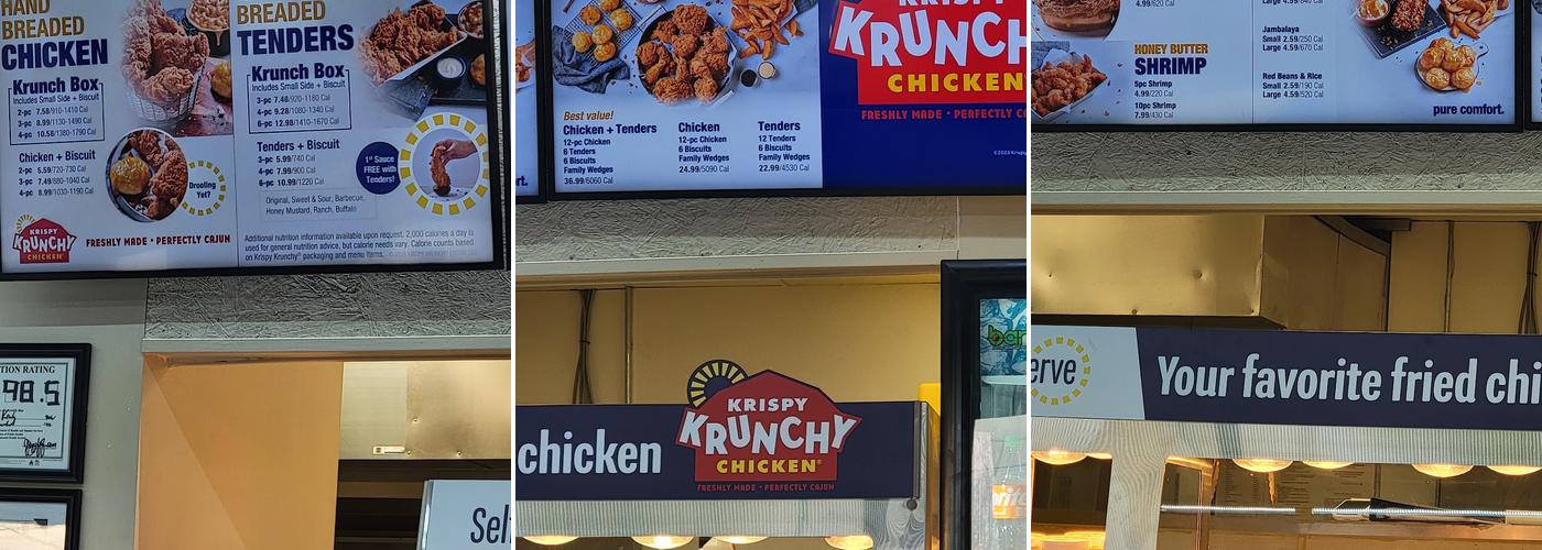 Krispy Krunchy Chicken Newton Menu
