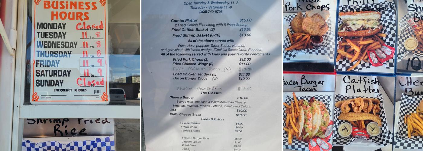 Cordell’s Wingz and Thangz Menu