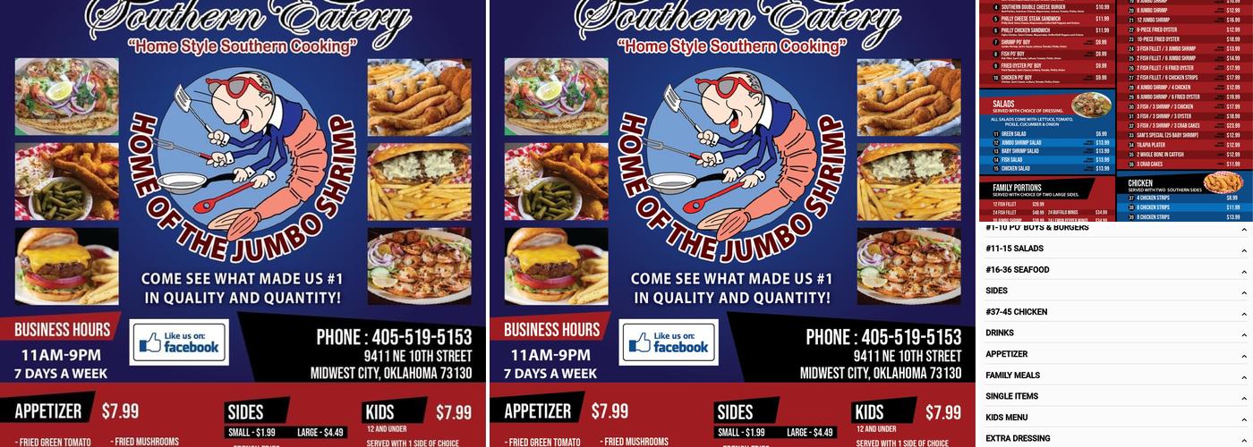 Sam’s Southern Eatery Menu