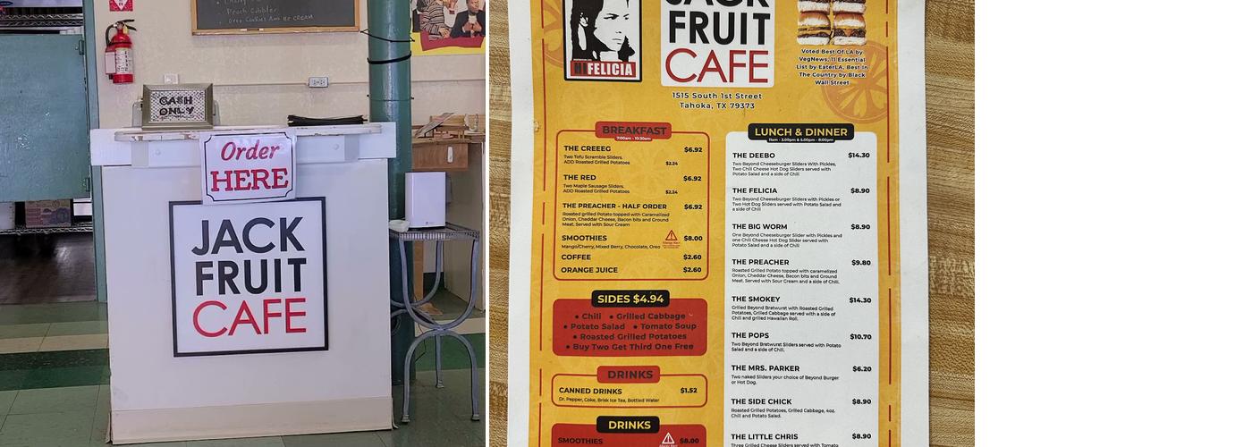 Jackfruit Cafe Menu
