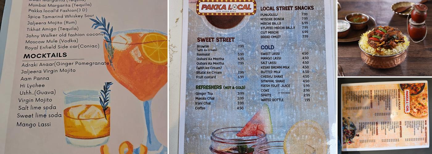 Pakka Local Menu
