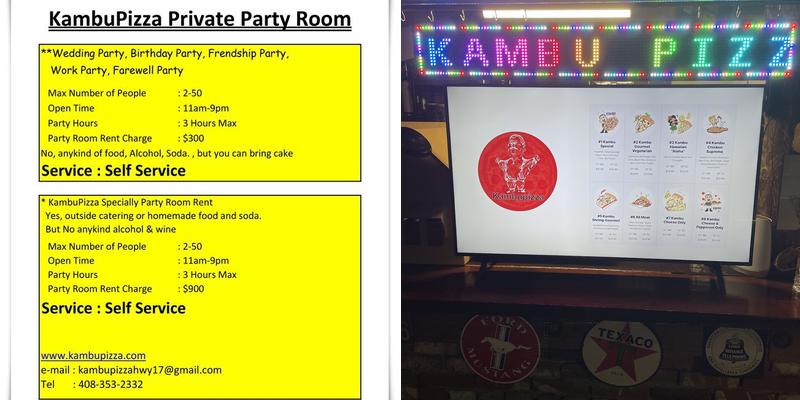Kambu Pizza Menu