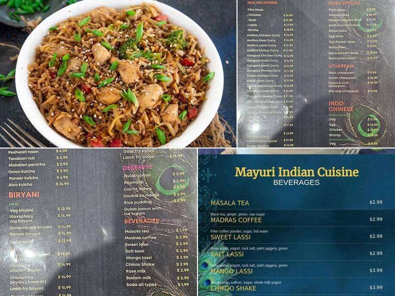 Mayuri Cusine Menu