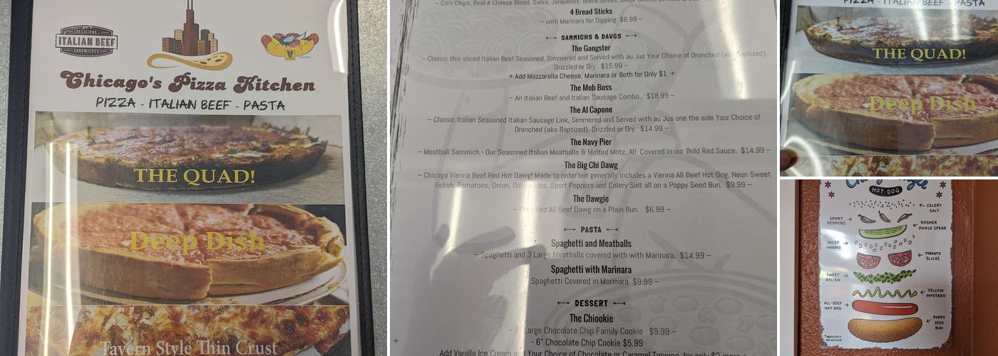 Chicago's Pizza Kitchen Menu