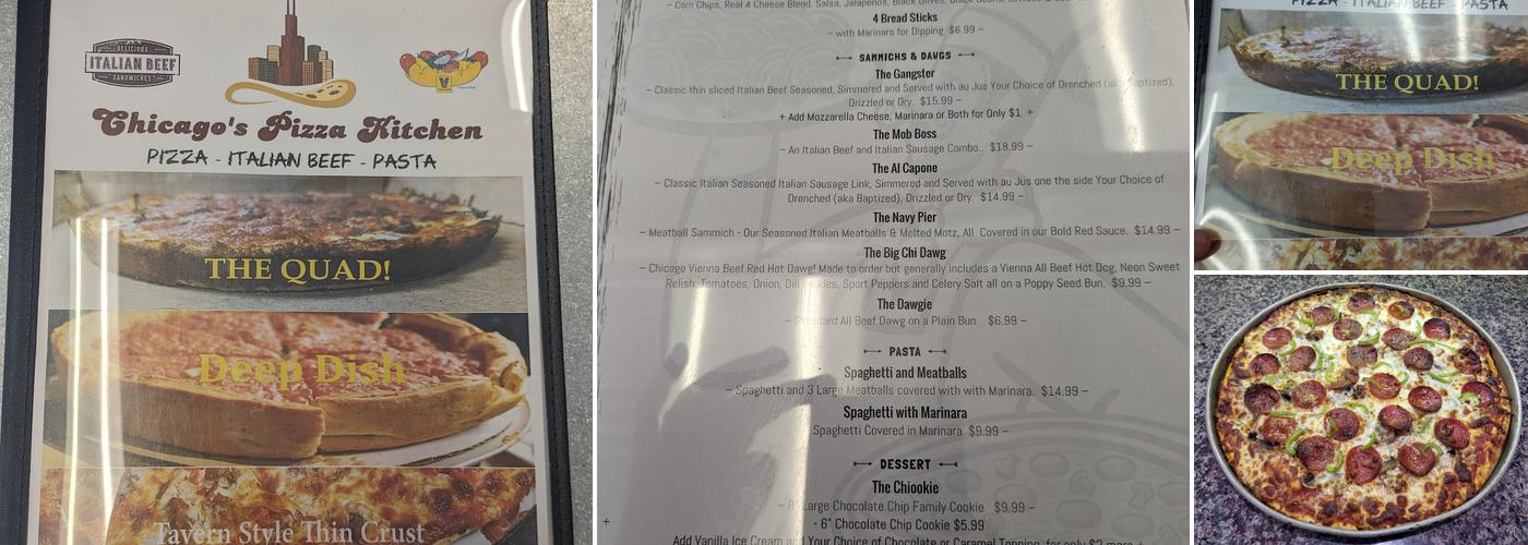 Chicago's Pizza Kitchen Menu