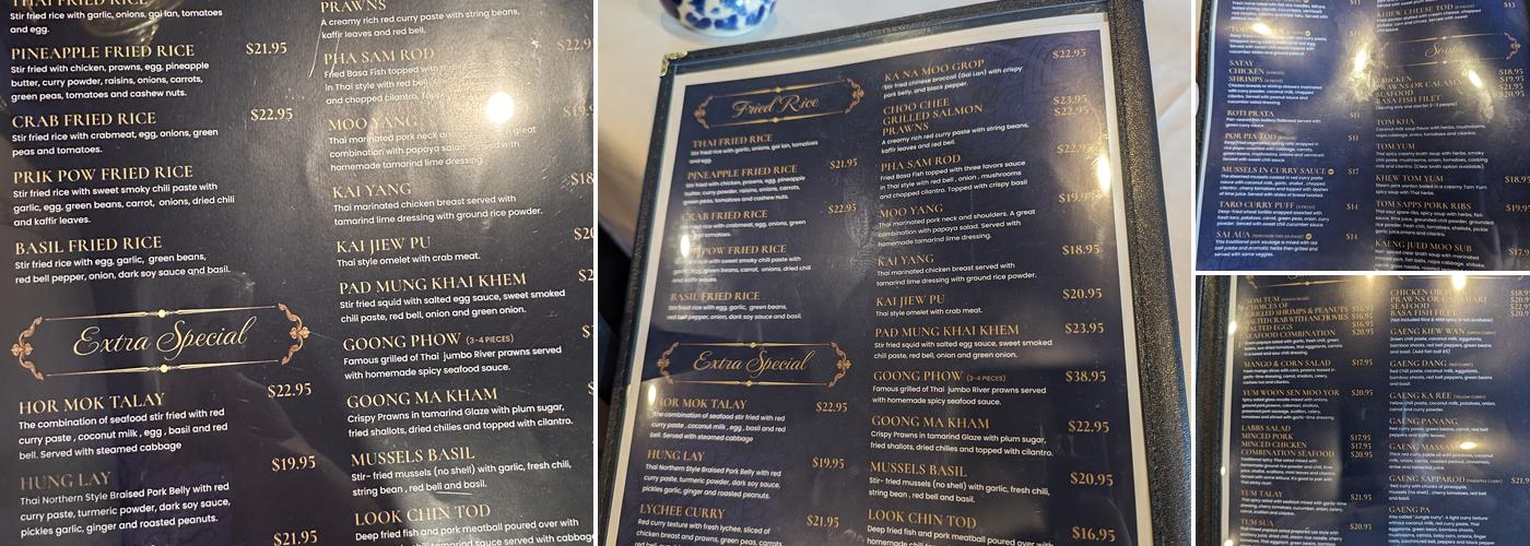 Thai Soul Kitchen Menu