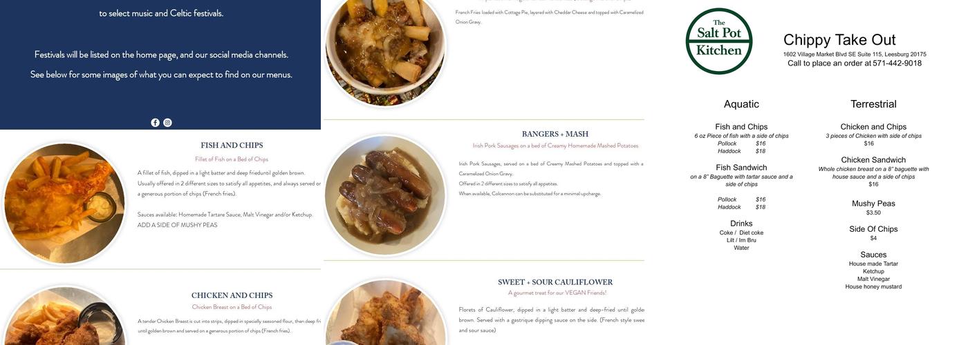 The Salt Pot Kitchen Chippy Menu