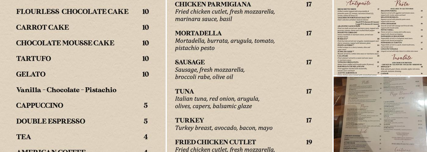 Corrado's Cucina Menu