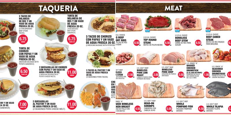 Taquería Jimenez Menu