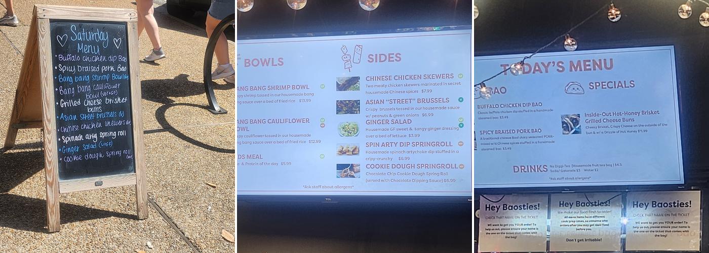 THE IRRITABLE bao Menu