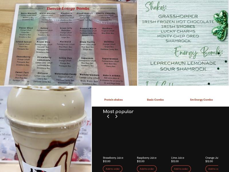 Elevate Energy Menu